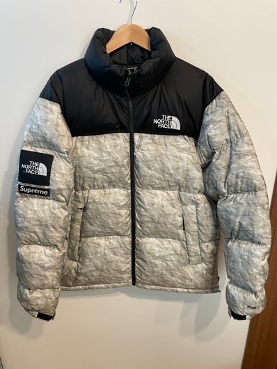 Supreme x The North Face Nuptse Jacket "White Paper Print"