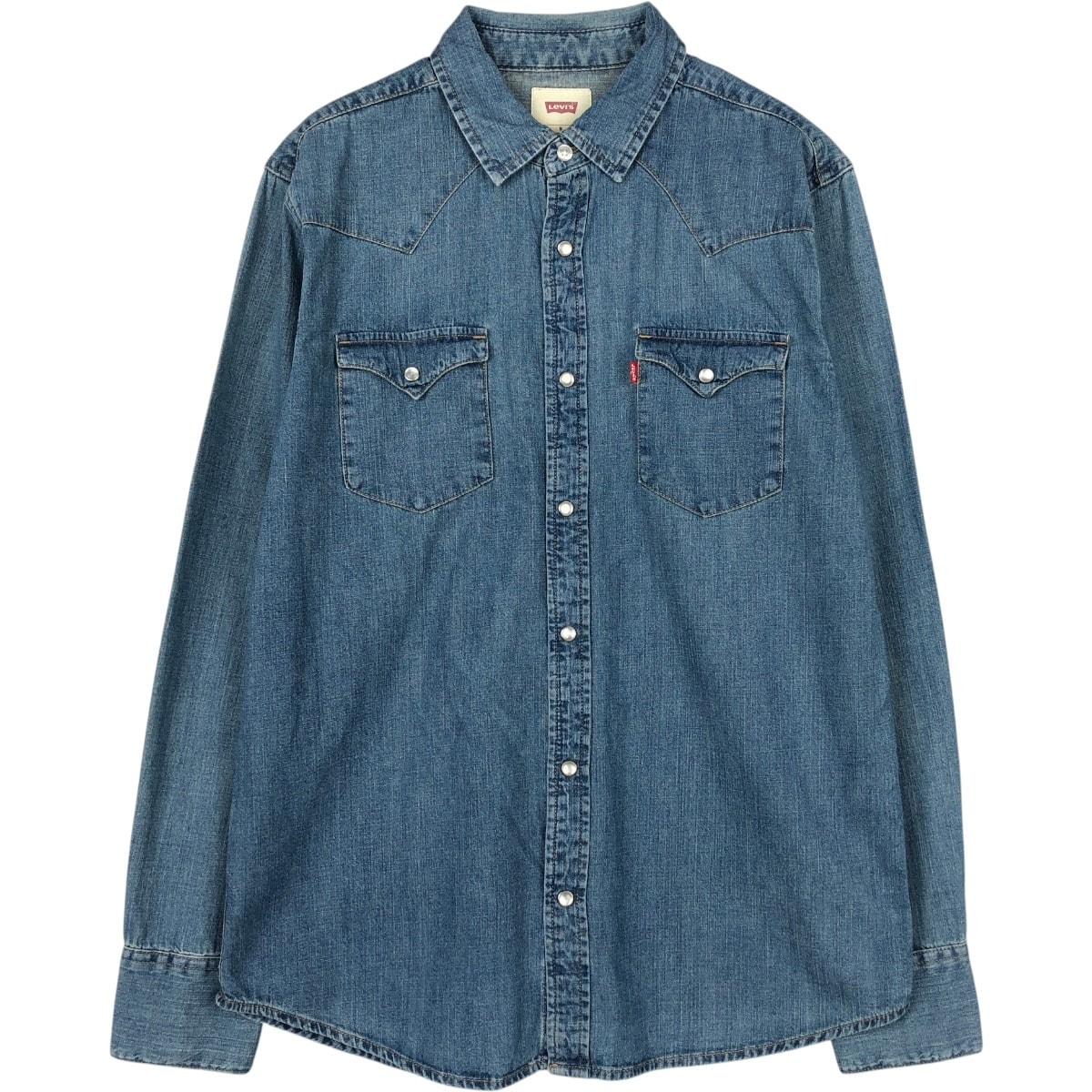 古着 リーバイス Levi's 長袖 デニムウエスタンシャツ メンズM相当/eaa666283