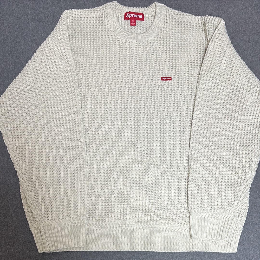 Supreme Waffle Small Box Sweater "Stone"