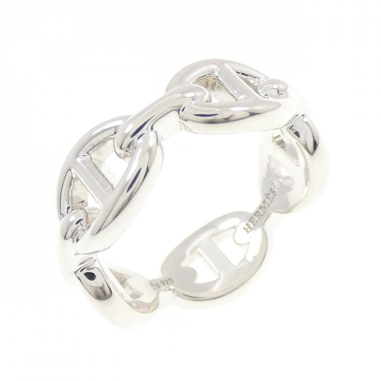 Hermes Chaine D'ancre Enchainee Ring PM "Silver"