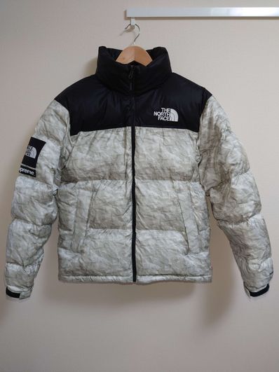Supreme x The North Face Nuptse Jacket "White Paper Print"