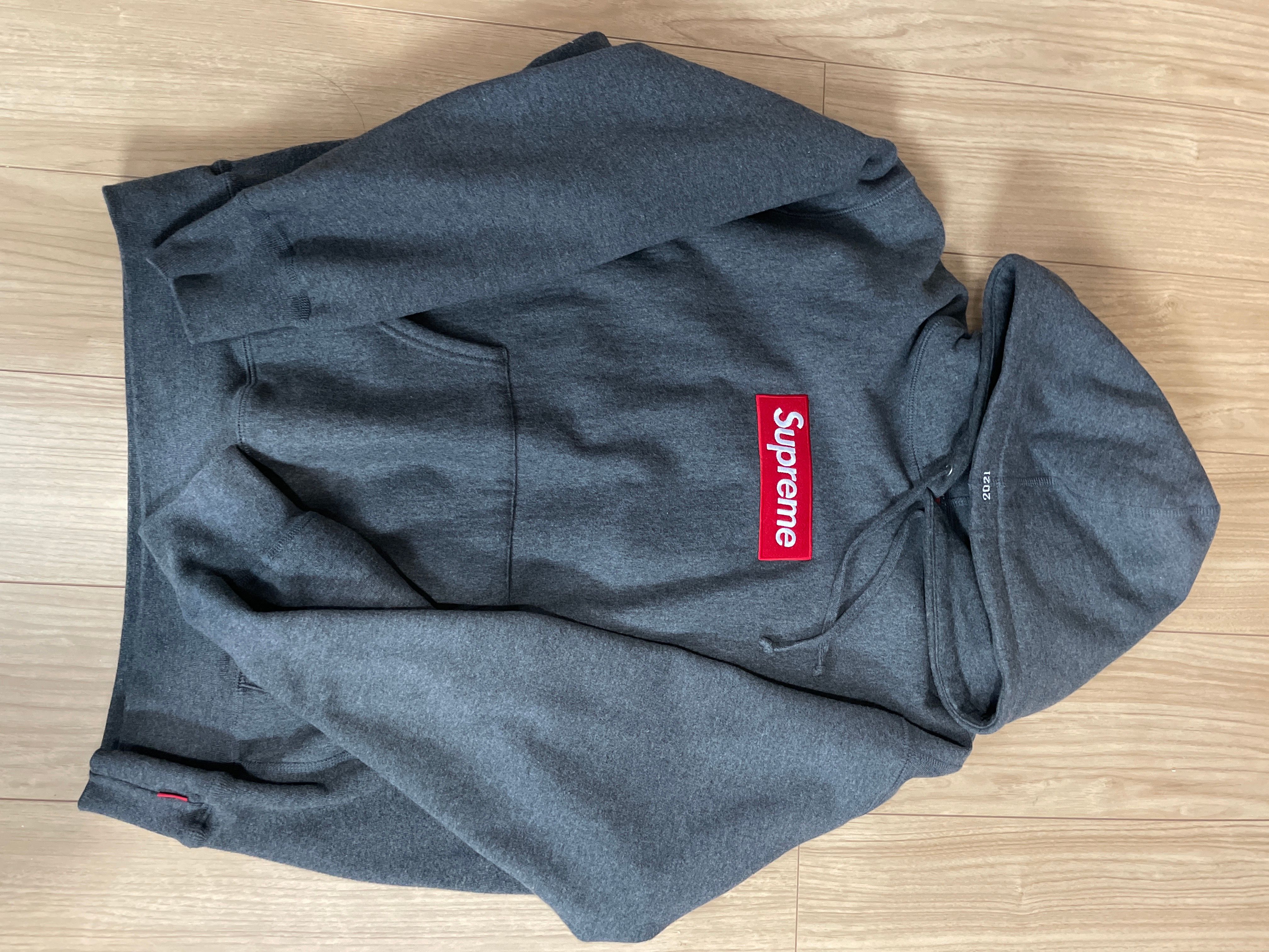 Supreme Box Logo Hooded Sweatshirt "Charcoal" (21FW)