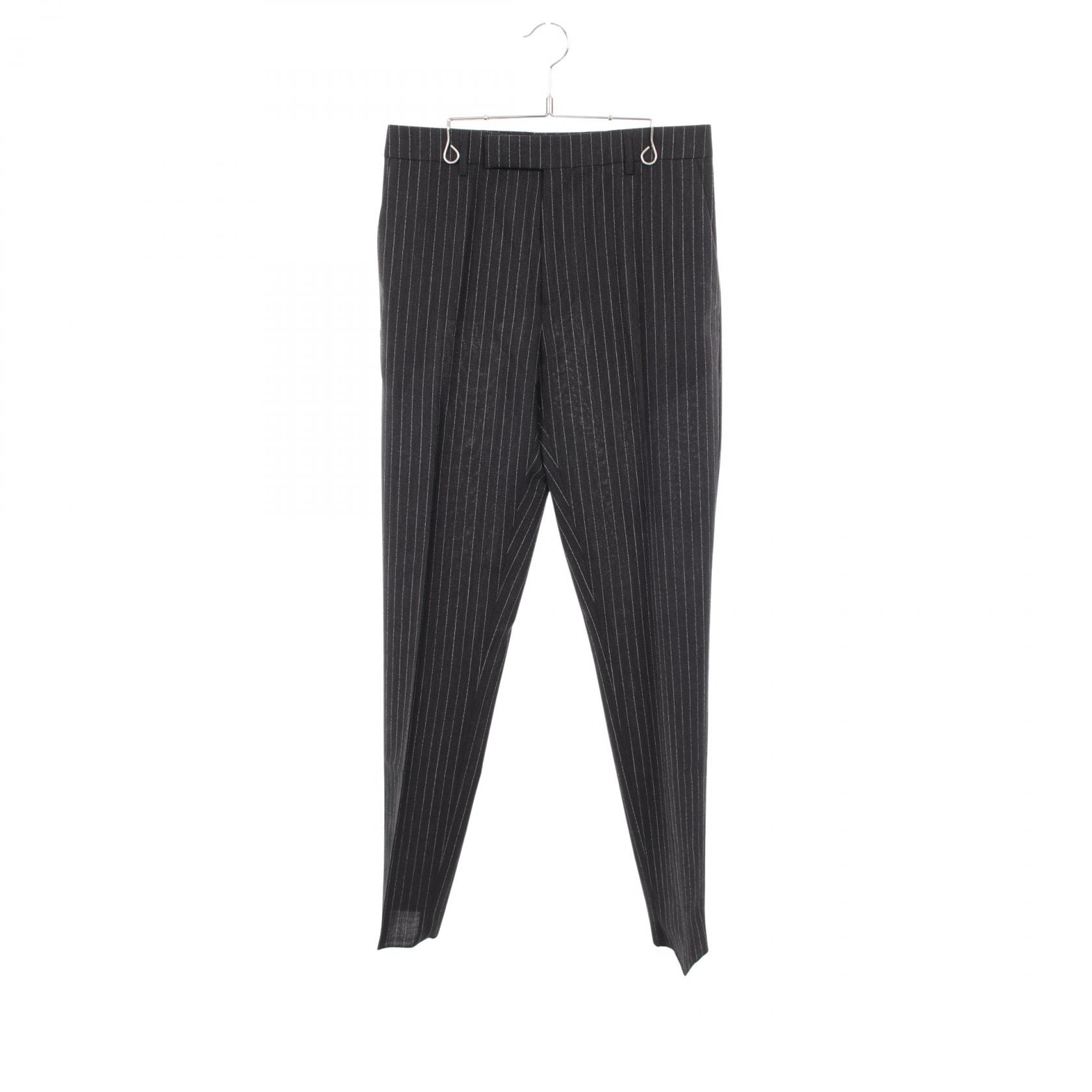 セリーヌ CELINE ストライプ パンツ 衣料品 ボトムス ウール メンズ グレー系 19M2P08510AC 【中古】