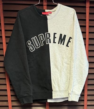Supreme Split Crewneck Sweatshirt "Black"