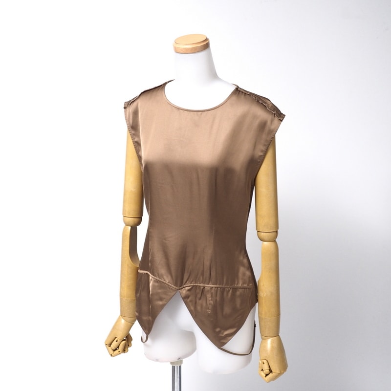 ■美品■2022SS■mm6 maison margiela エムエムシックス メゾン マルジェラ ブラウス サイズ36 2way トップス ノースリーブ キャミソール イタリア製 ブランド古着【中古】20240702/RA0348