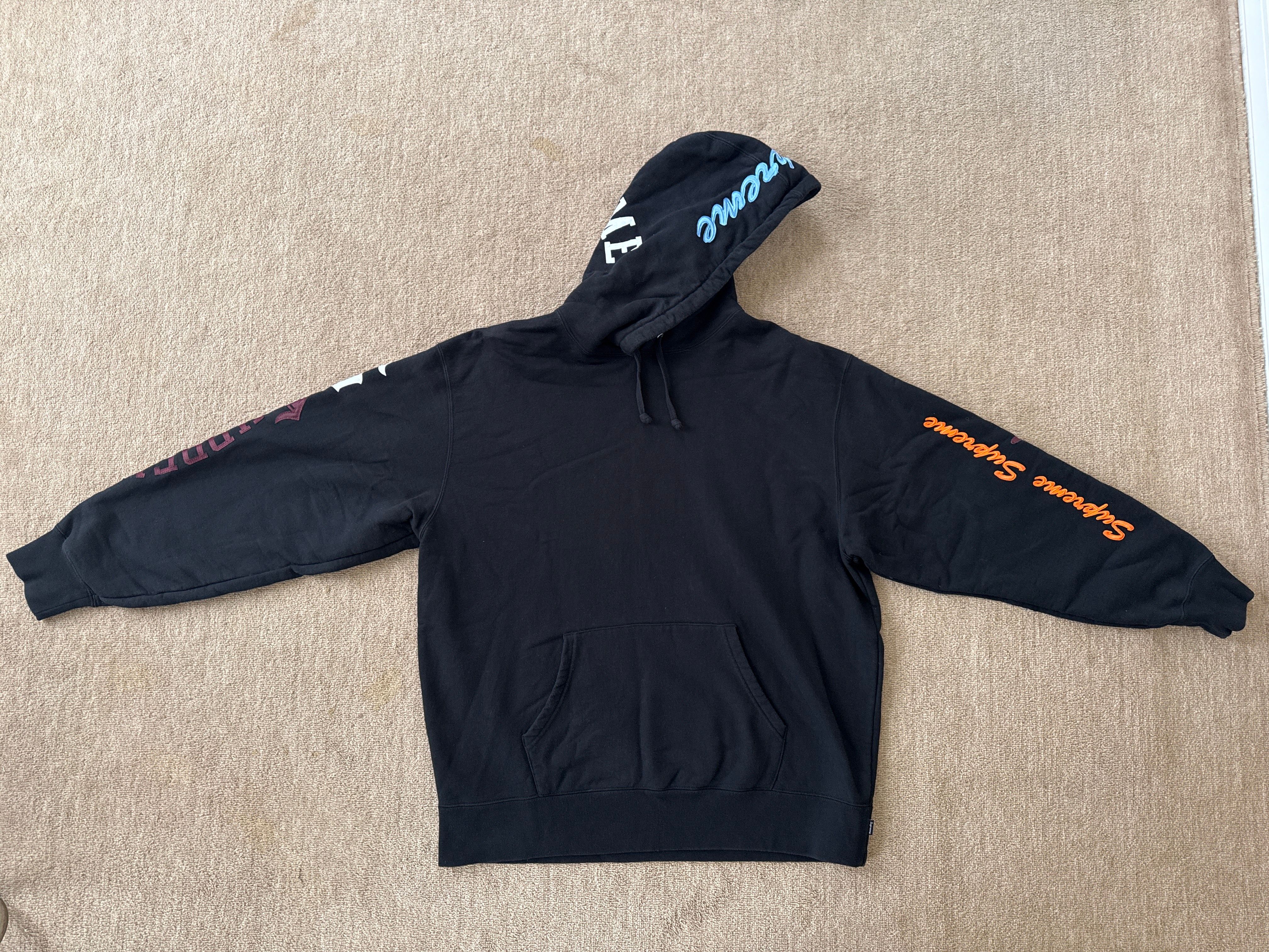 Supreme Multi Logo Hooded Sweatshirt "Black"