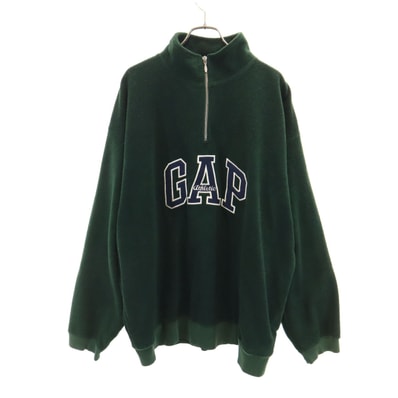 GAP ギャップ 90s ビックサイズ オールド ハーフジップ フリースジャケット XXL グリーン