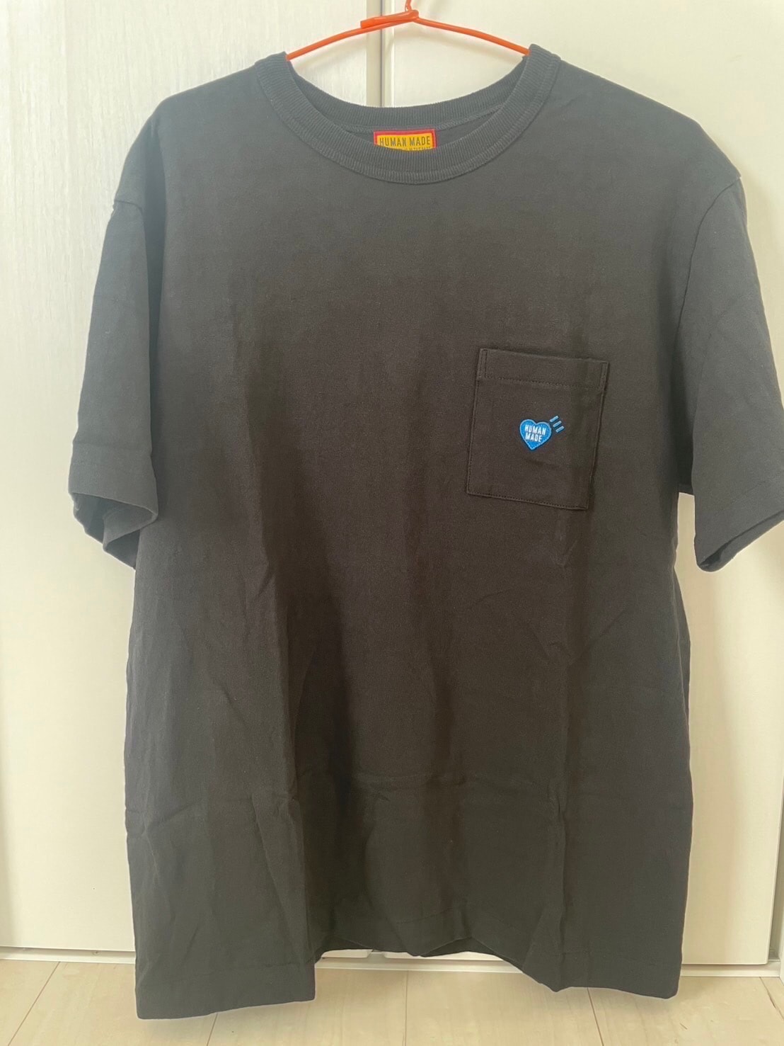 HUMAN MADE Stores Exclusive Heart Pocket T-Shirt Offline Store "Black/Blue"