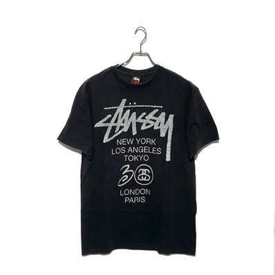 STUSSY 30th ANNIVERSARY WORLD TOUR TEE Black