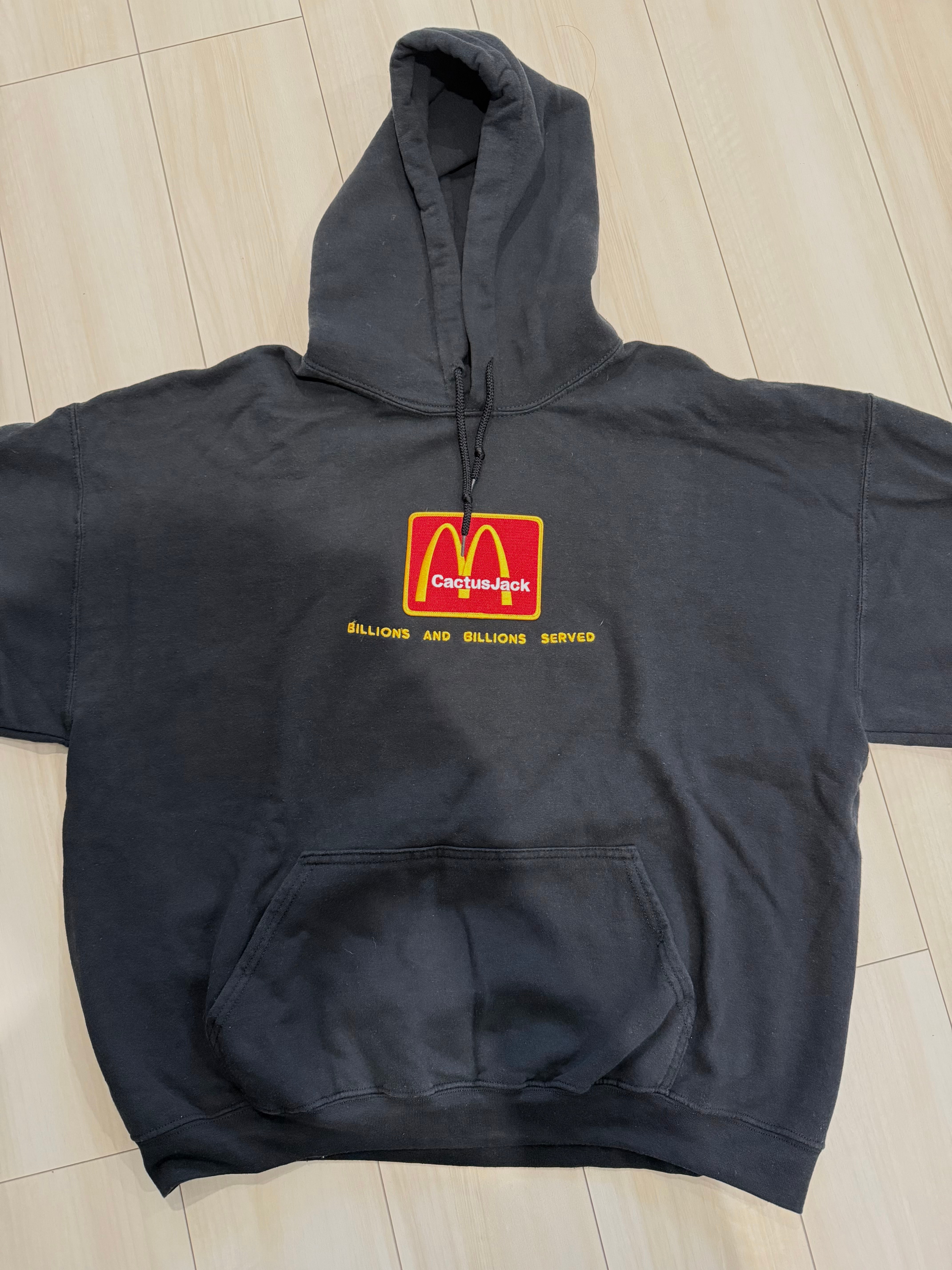 Travis Scott Cactus Jack x McDonald's Billions Served Hoodie "Washed Black"