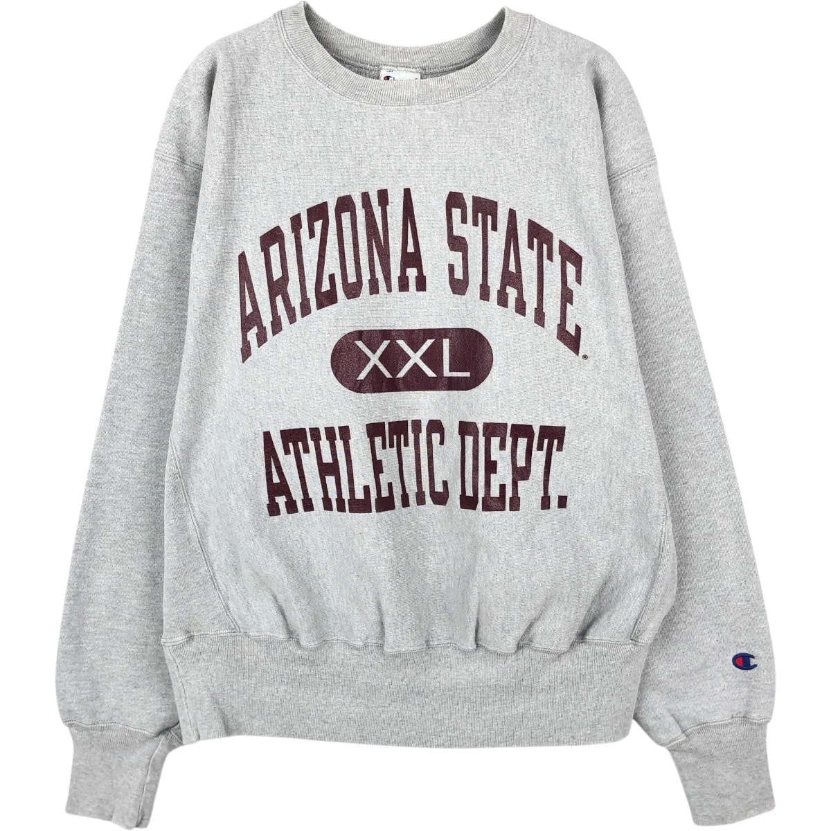 古着 90年代 チャンピオン Champion AUTHENTIC ATHLETIC APPAREL 3連プリント リバースウィーブ カレッジスウェットシャツ トレーナー メンズXL相当 ヴィンテージ/eaa671920