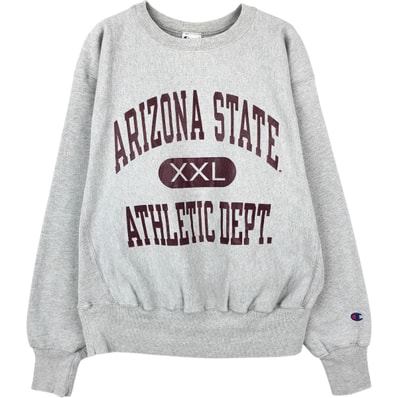 古着 90年代 チャンピオン Champion AUTHENTIC ATHLETIC APPAREL 3連プリント リバースウィーブ カレッジスウェットシャツ トレーナー メンズXL相当 ヴィンテージ/eaa671920