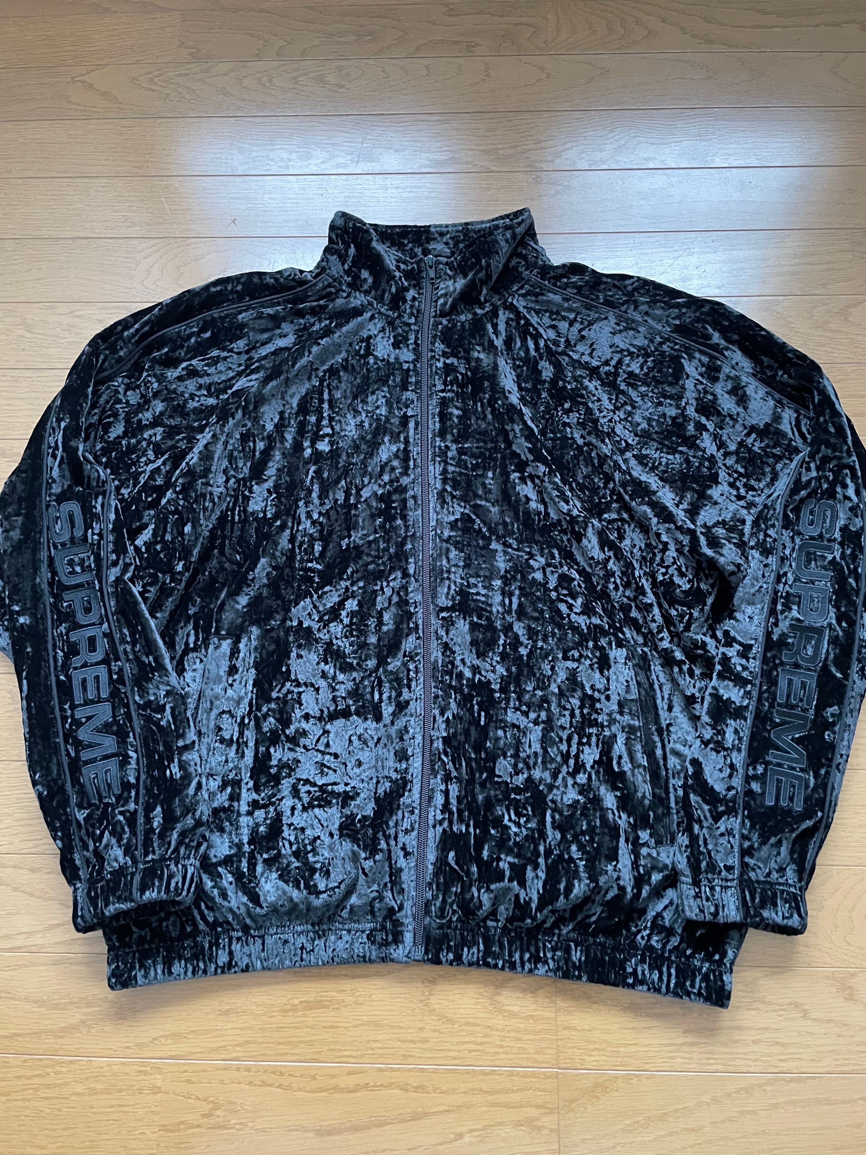 Supreme Crushed Velvet Track Jacket "Black"