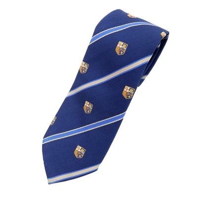 【中古】チャーチ CHURCH'S シルク ロイヤルクレスト ネクタイ ネイビー【メンズ】