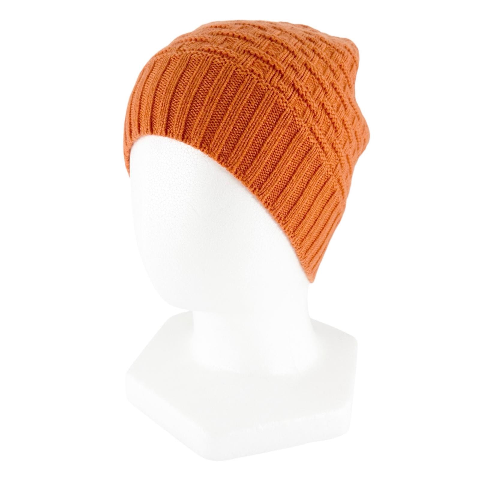 極美品 エルメス ニットキャップ オレンジ レディース M