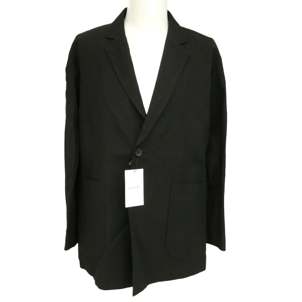 SOPHNET. ソフネット 25SS SOPH-250021 LINEN WOOL RELAX FIT 1BUTTON BLAZER リネンウール リラックスフィット 1ボタン テーラードジャケット ブレザー Sサイズ ブラック系 S【極上美品】【中古】