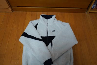 Nike Big Swoosh Reversible Boa Jacket "Sail/Dark Obsidian"