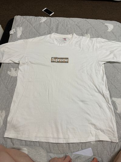 Supreme / Burberry Box Logo Tee "White"