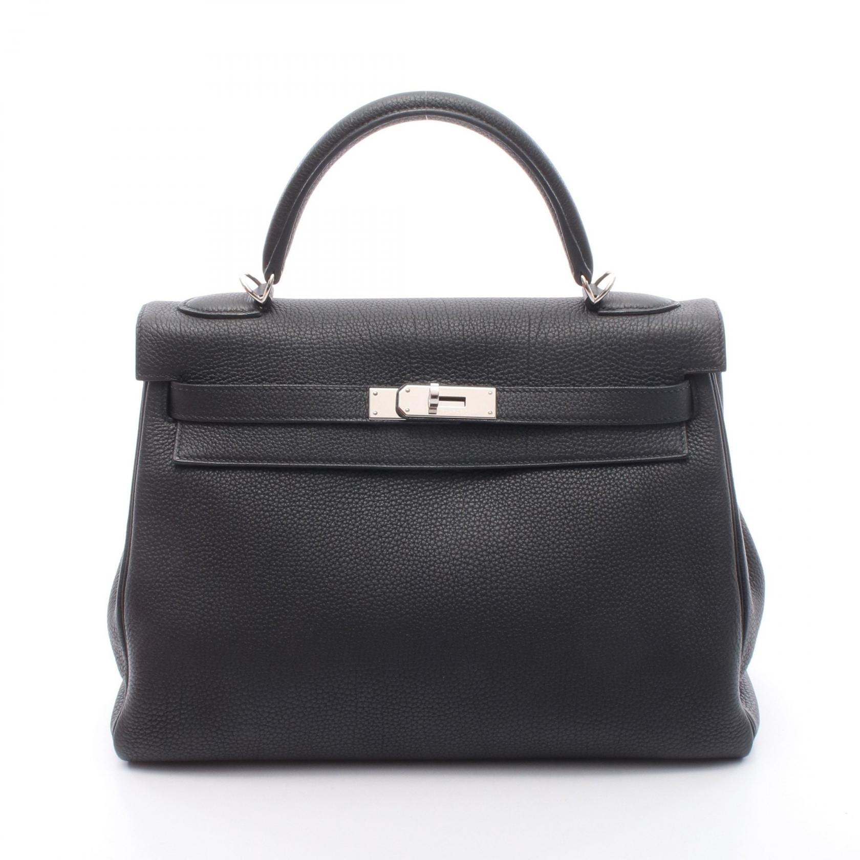 エルメス HERMES ケリー32 内縫い 2WAY ハンドバッグ バッグ レザー トゴ トゴ ブラック(エルメス) T刻印(2015年製造) レディース ブラック系 【中古】