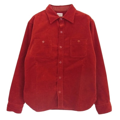 TENDERLOIN テンダーロイン 長袖シャツ T-CORDUROY SHT コーデュロイシャツ 長袖シャツ レッド系 XS【中古】