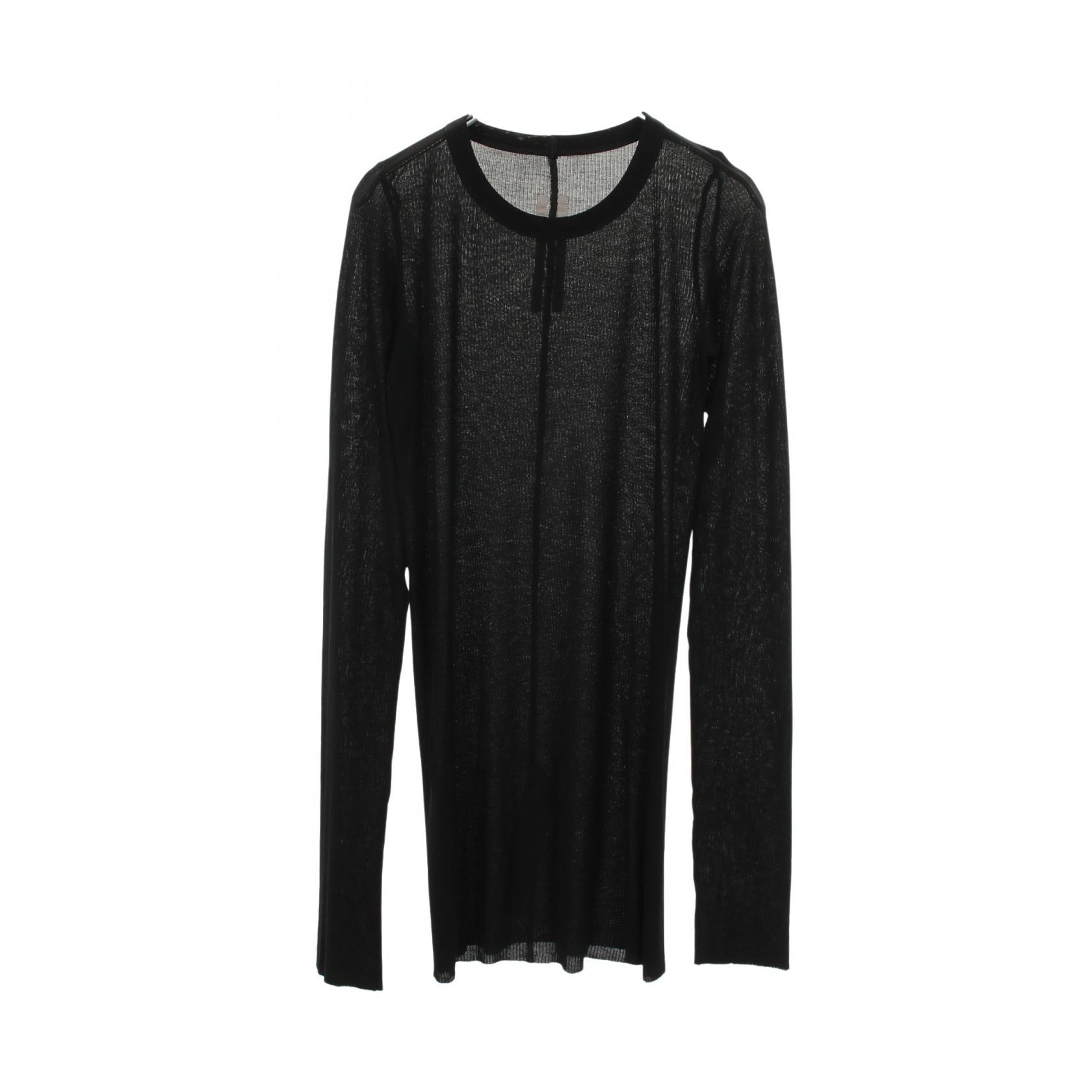 リックオウエンス Rick Owens リブ ロングスリーブ 長袖Tシャツ 衣料品 トップス ビスコース レディース ブラック系 【中古】