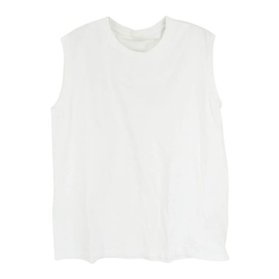 COMOLI コモリ その他トップス 22SS V01-05016 空紡天竺 ノースリーブ カットソー ホワイト系 2【中古】