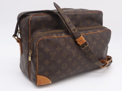 LOUIS VUITTON ルイ・ヴィトン モノグラム キャンバス ナイルGM M45242 ショルダーバッグ ブラウン コーティングキャンバス レザー レディース