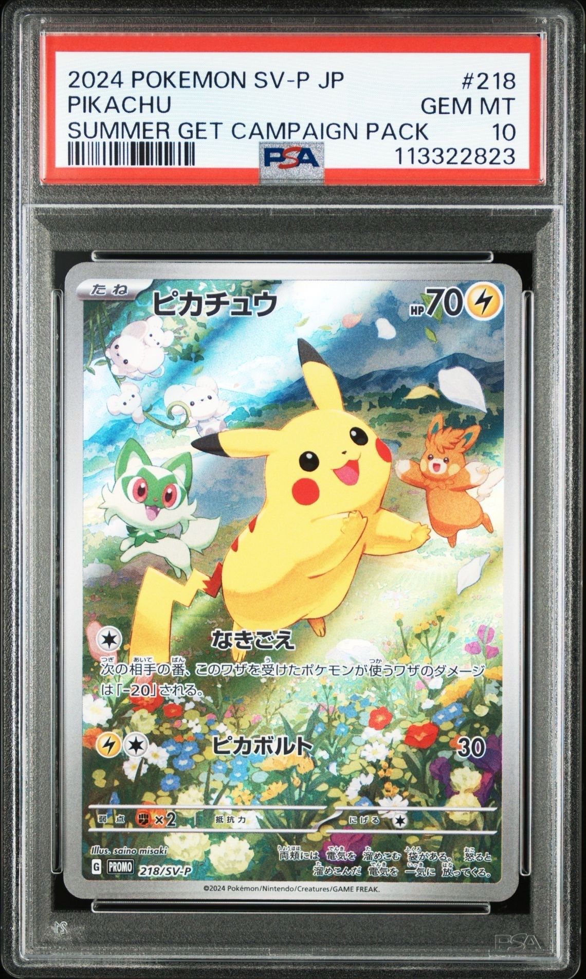 ピカチュウ P [SV-P 218](プロモカードパック「ポケカの夏がキタ!プロモカードGetキャンペーン!」)