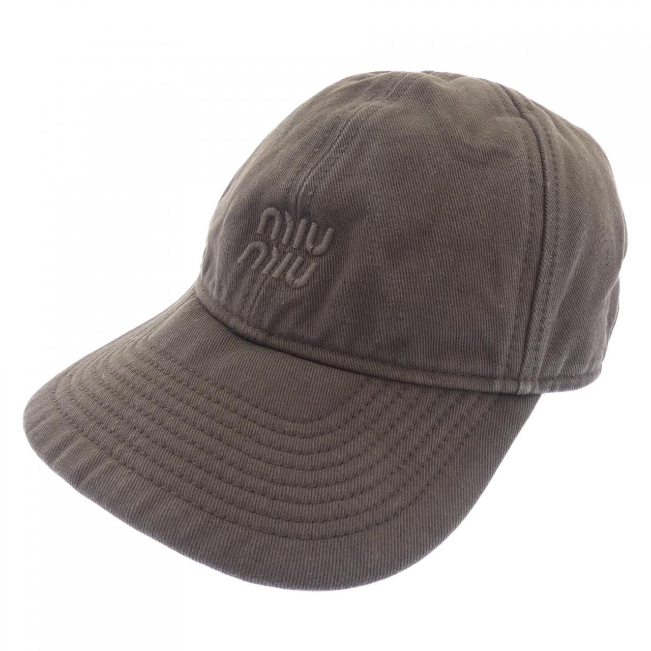 ミュウミュウ MIU MIU ドリルベースボール MIU MIUロゴ 5HC370 2CR2 CAP
