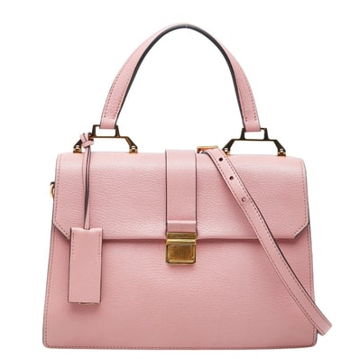 ミュウミュウ マドラス ハンドバッグ ショルダーバッグ 2WAY 5BA108 ピンク レザー レディース MIUMIU 【中古】