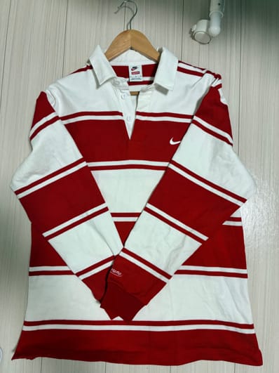 Supreme x Nike Stripe Rugby "Red"