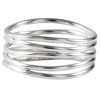 TIFFANY&Co. ティファニー エルサ ペレッティ ウェーブ 5ロウ リング・指輪 15号 シルバー【中古】