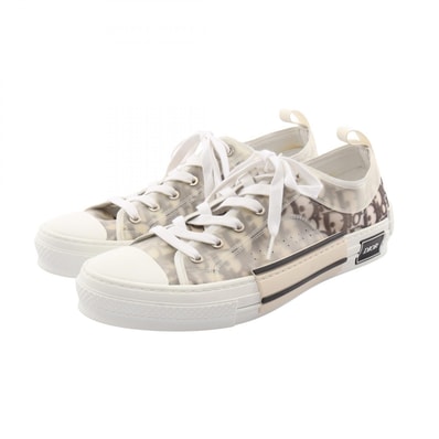 ディオール Dior B23 ロートップスニーカー オブリーク スニーカー 靴 メッシュ / ラバー メンズ ホワイト系 / ブラック系 【中古】
