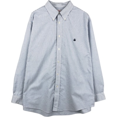 古着 ブルックスブラザーズ Brooks Brothers Est.1818 MADISON 長袖 ボタンダウンストライプシャツ メンズXL相当/eaa666708