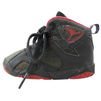 NIKE ナイキ スニーカー 150009-061 【観賞用】 AIR BABY JORDAN 7 エア ベビー ジョーダン キッズ 子供用 スニーカー ブラック系 12cm【中古】