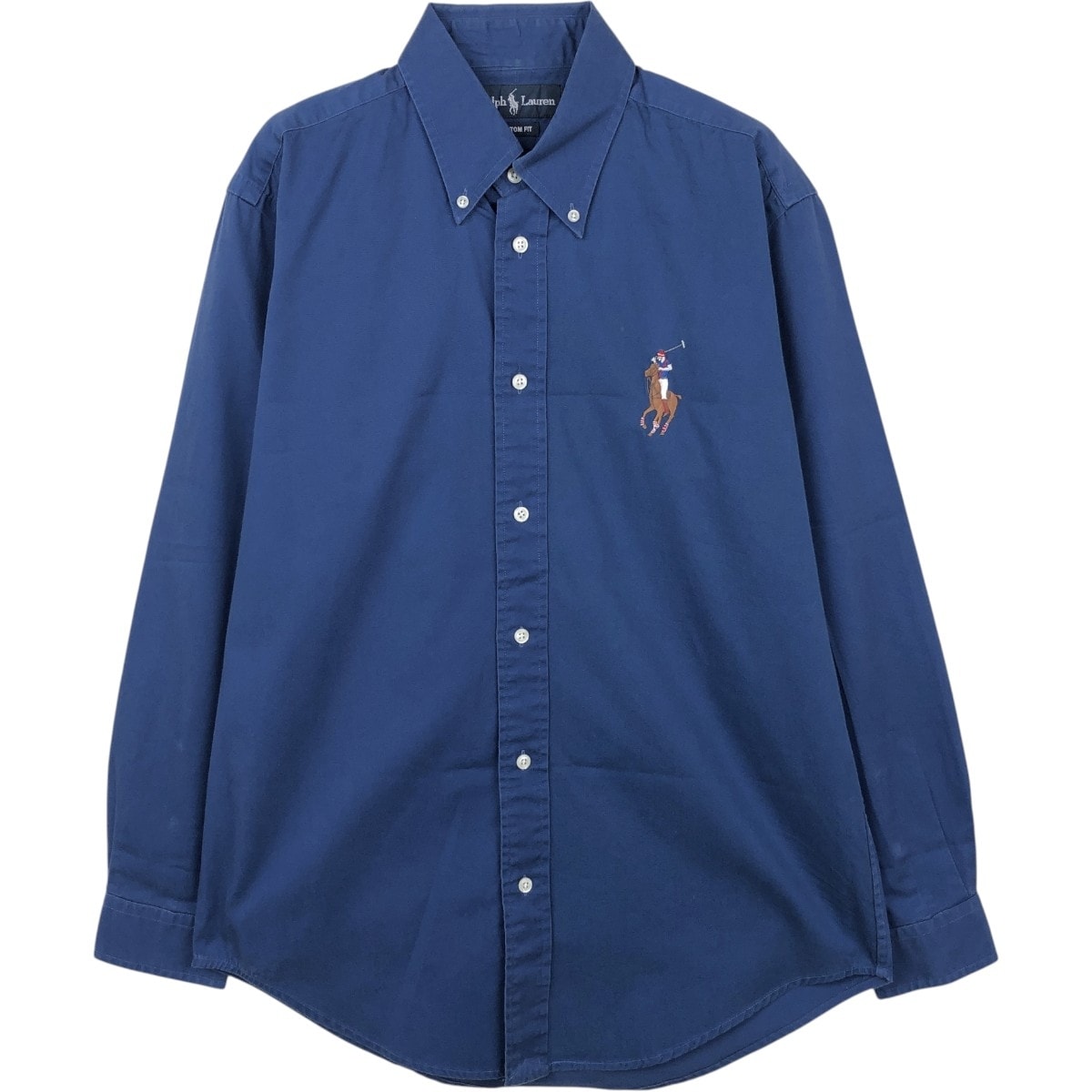 古着 ラルフローレン Ralph Lauren CUSTOM FIT 長袖 ボタンダウンシャツ メンズM相当/eaa666164