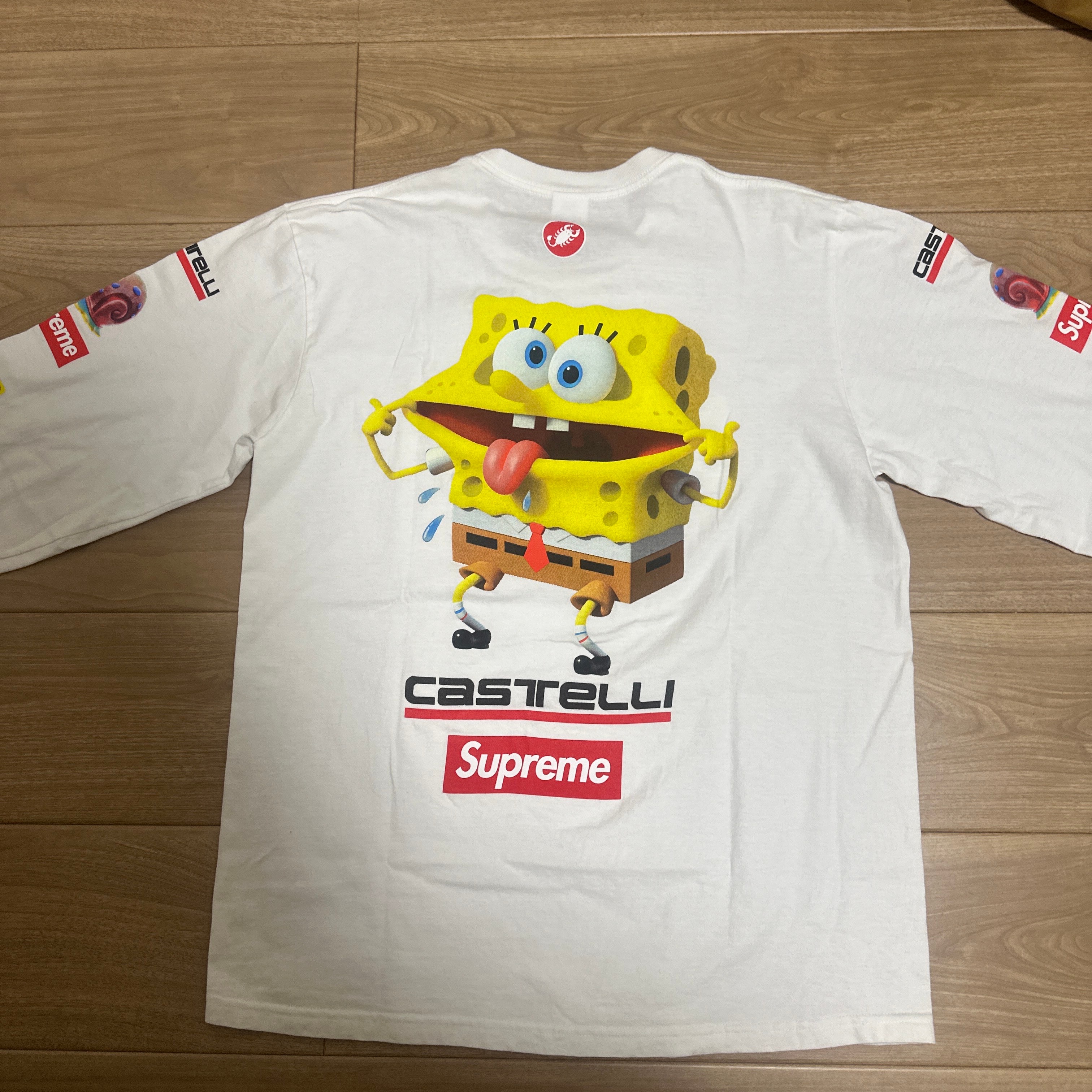 Supreme x SpongeBob Castelli Racing L/S Tee "White"