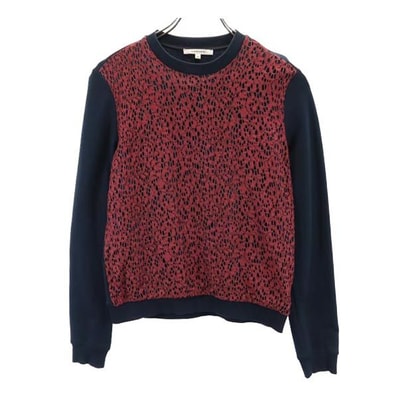 CARVEN カルヴェン 長袖 レース切替 カットソー XS ネイビー系