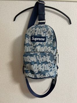 Aランク シュプリームファットティップジャカードデニムスリングバック