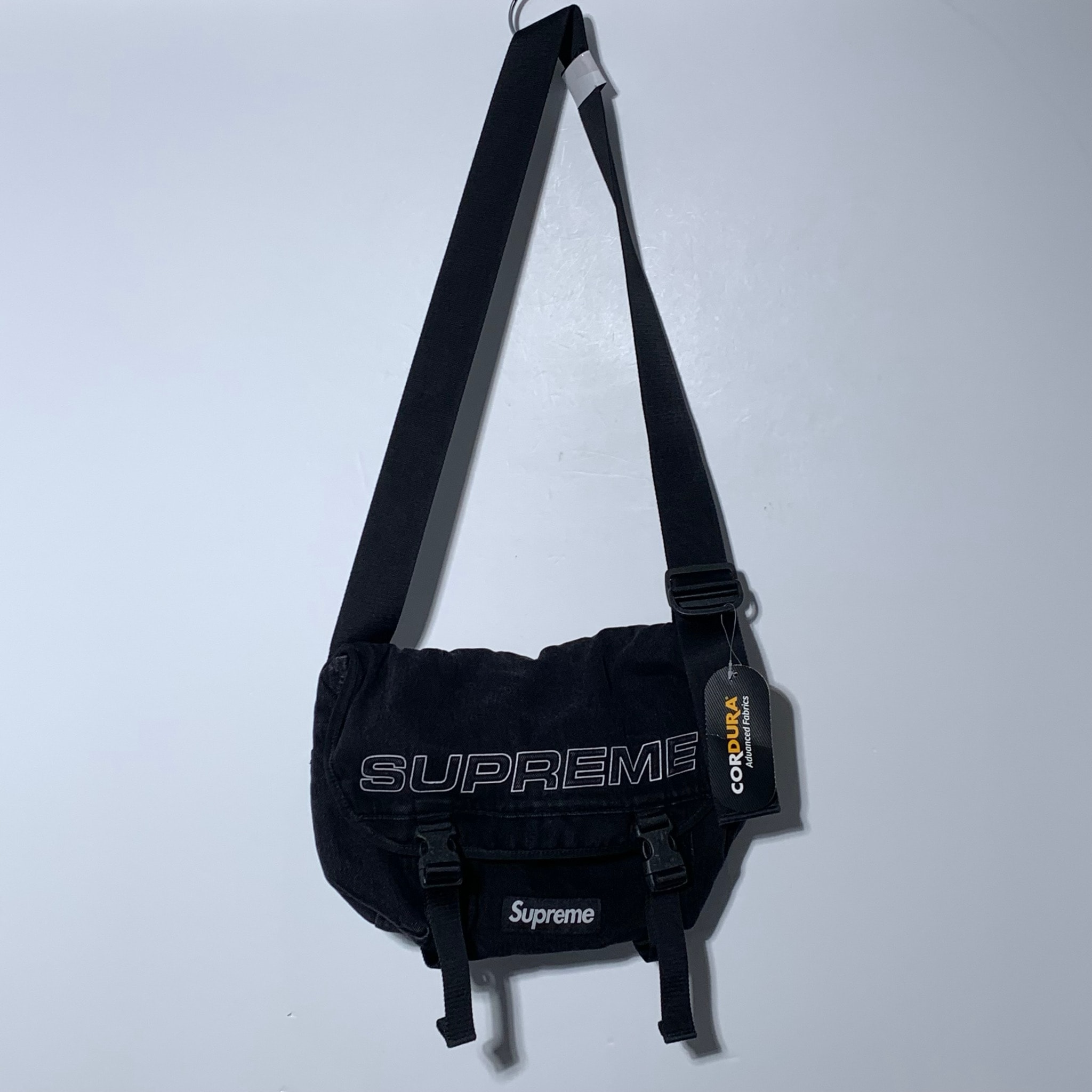Supreme Denim Messenger Bag "Black"