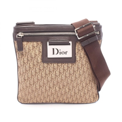 ディオール Dior ストリートシック トロッター ショルダーバッグ バッグ キャンバス レザー レディース ベージュ系 / ブラウン系 【中古】