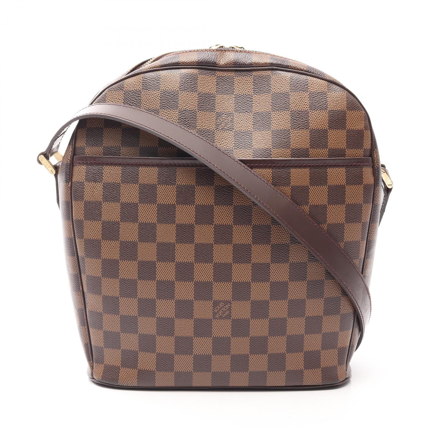 ルイ・ヴィトン LOUIS VUITTON イパネマGM ダミエエベヌ ショルダーバッグ バッグ PVCコーティングキャンバス レザー ダミエ エベヌ レディース ブラウン系 N51292 【中古】