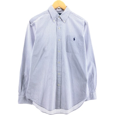 古着 ラルフローレン Ralph Lauren CLASSIC FIT 長袖 ボタンダウンチェックシャツ メンズL相当/eaa546842