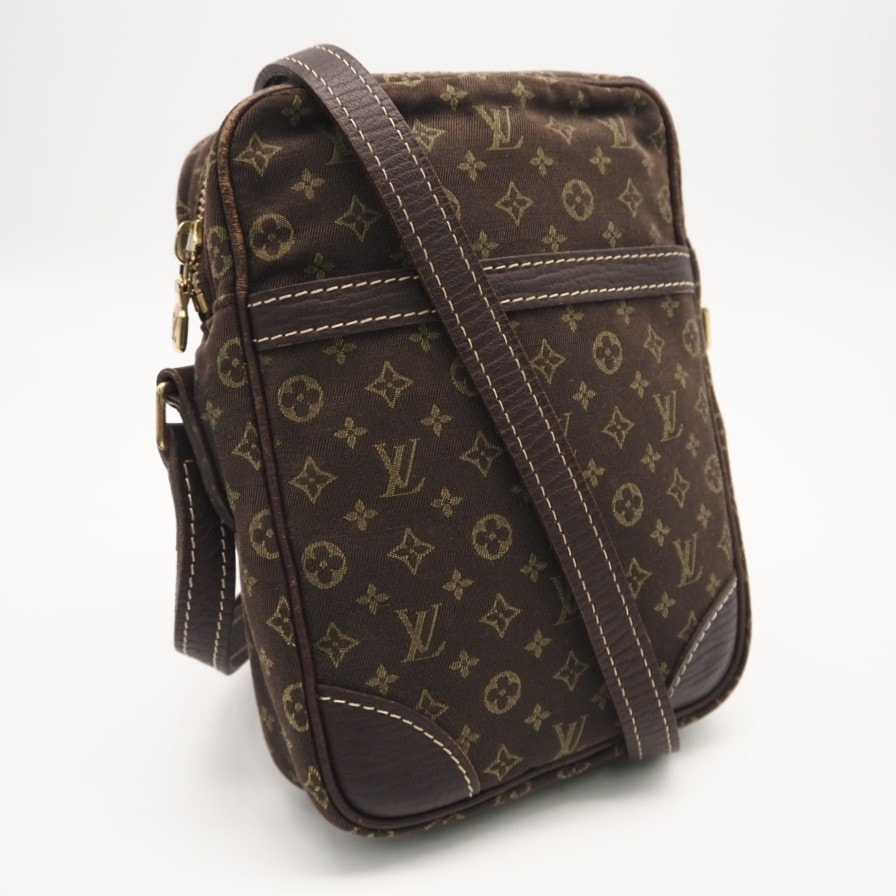 LOUIS VUITTON ルイ・ヴィトン モノグラム ミニ ラン ダヌーブ M95228 ショルダーバッグ ブラウン コーティングキャンバス レザー レディース