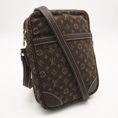 LOUIS VUITTON ルイ・ヴィトン モノグラム ミニ ラン ダヌーブ M95228 ショルダーバッグ ブラウン コーティングキャンバス レザー レディース