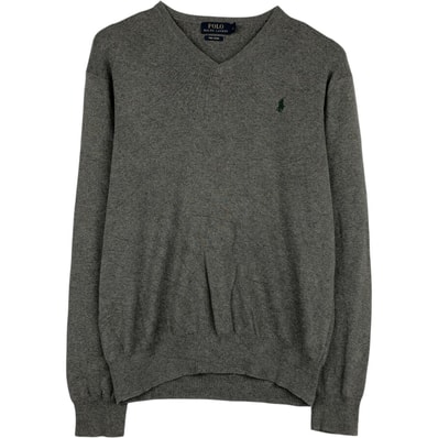 古着 ラルフローレン Ralph Lauren POLO RALPH LAUREN Vネック ピマコットンニットセーター メンズS相当/eaa645886