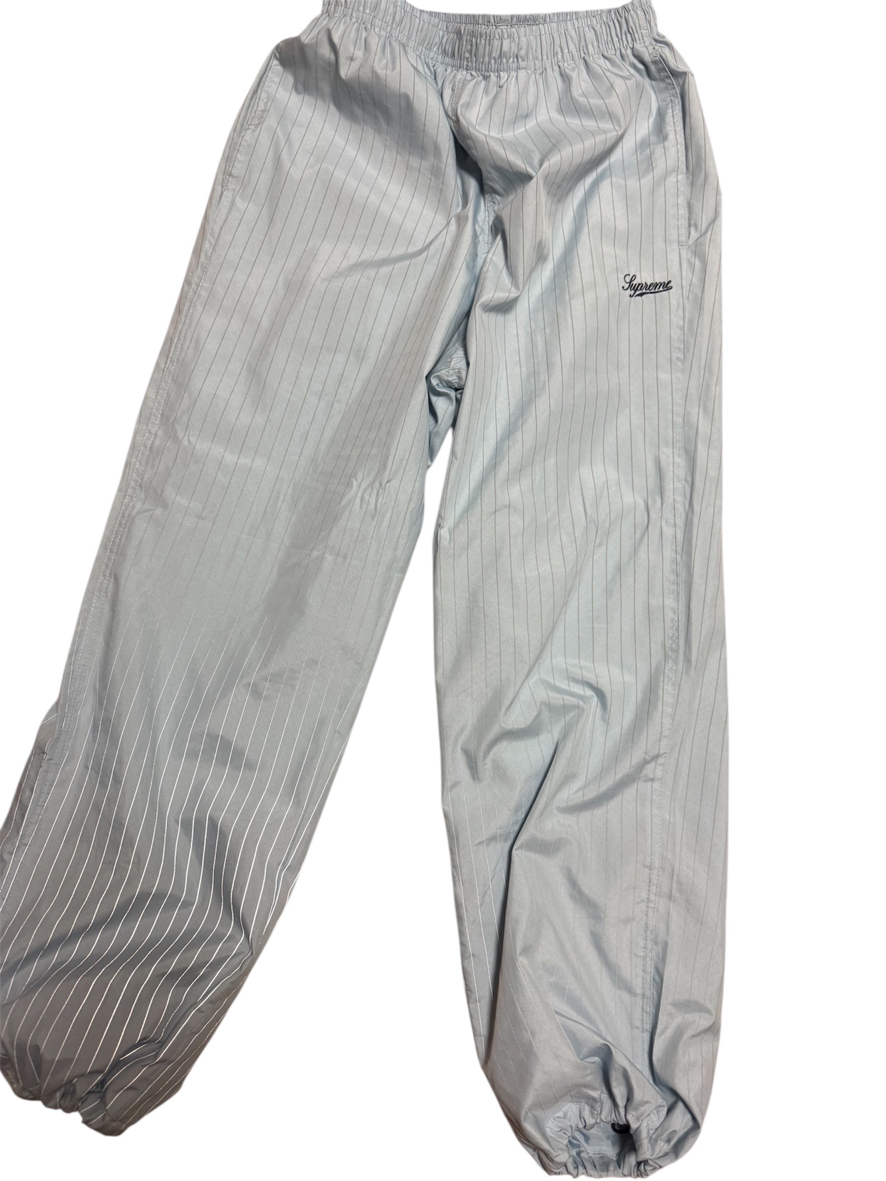 Supreme Reflective Pinstripe Track Pant "Light Blue"