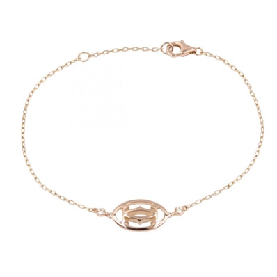カルティエ CARTIER ドゥーブルC ブレスレット 2PD ブレスレット アクセサリー K18PG(ピンクゴールド) ダイヤモンド レディース ゴールド系 / クリア系 【中古】