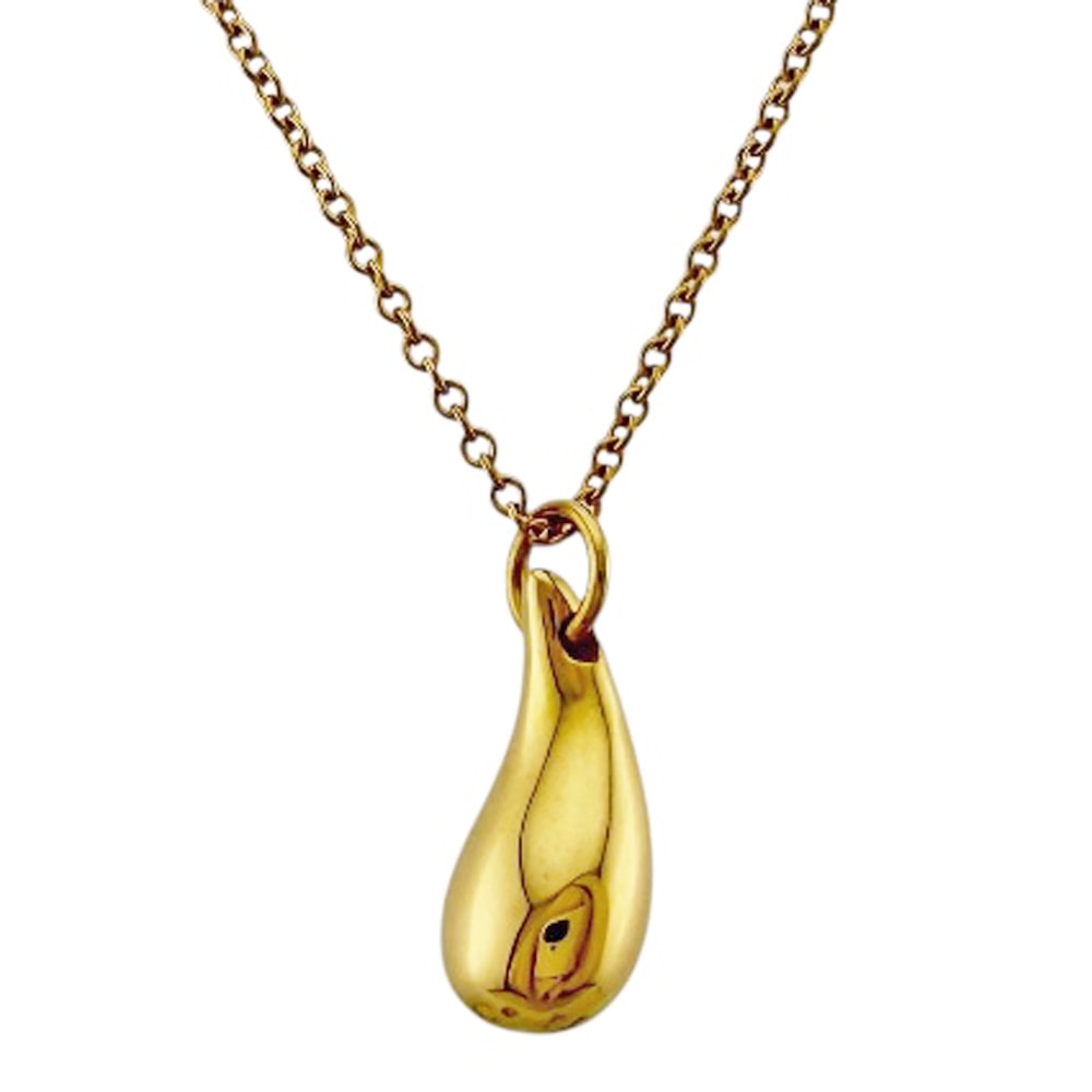 ティファニー ティアドロップ ネックレス 18金 K18イエローゴールド レディース TIFFANY&Co.  中古