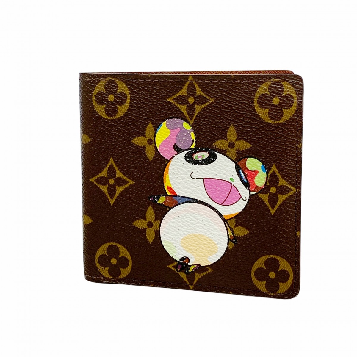 ★最終価格★SALE【6fa0311-k】ルイヴィトン 財布 モノグラム・パンダ/村上隆 ポルトビエカルトクレディモネ M61666 ブラウン【中古】メンズ